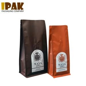 16oz štvorcová dolná plochá spodná taška na kávu