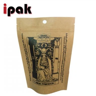 Čierna vytlačené Kraft papier fólie čajových vreciek