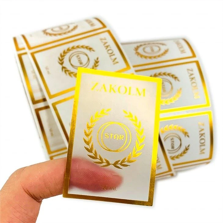 Rose Gold Foil Stamp Clear Label